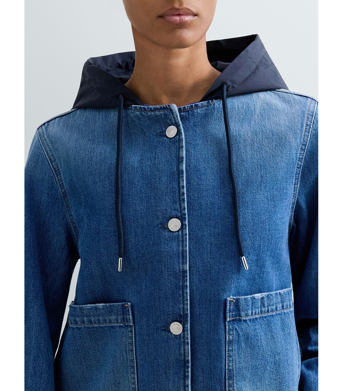 フード付きデニムジャケット 詳細画像 ブルー 5